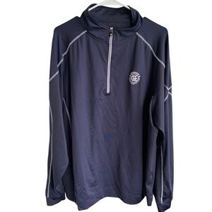 Navy Quarter Zip Pullover Greenbriar Country Club Golf Shirt